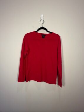 Preswick & Moore 100% Cashmere Red Crewneck Sweater Size M